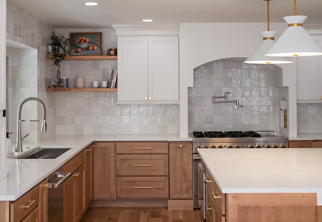 Two-toned kitchen designed by Halcyon Haus